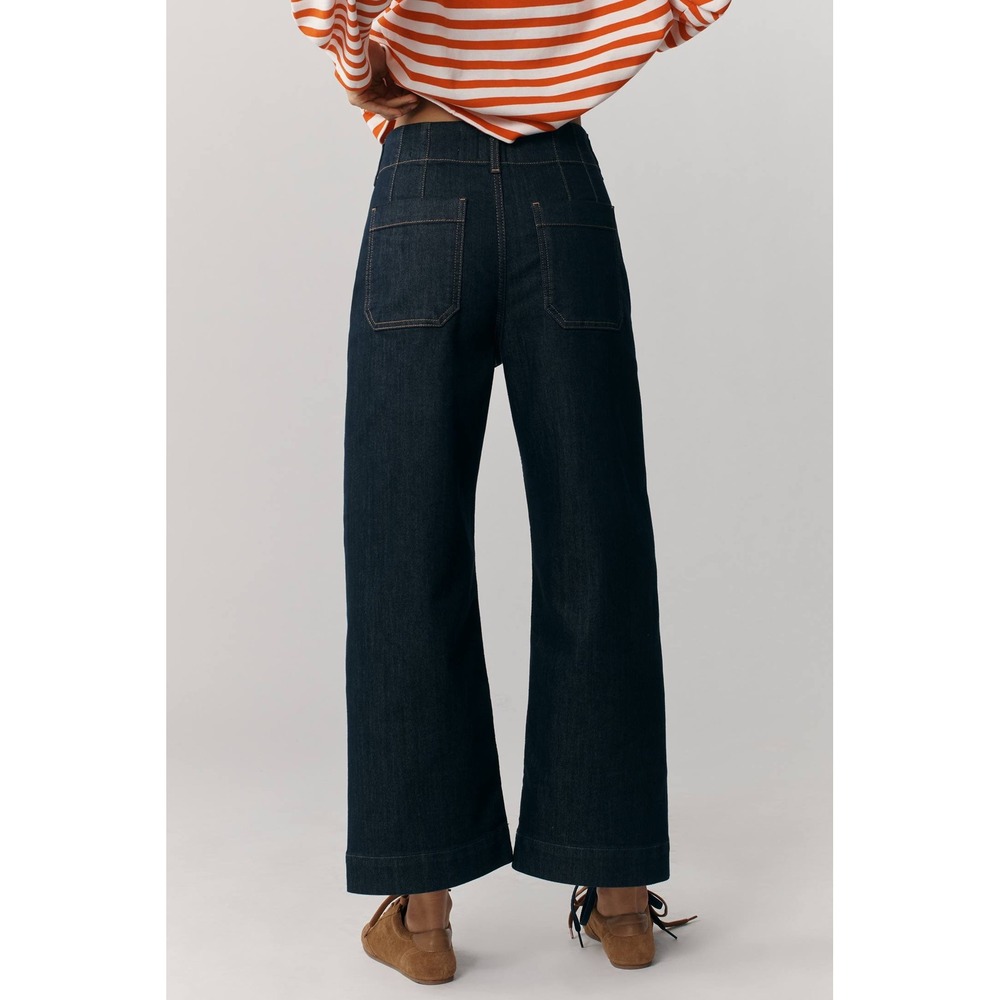 Anthropologie The Colette Crop Wide-Leg Jeans by Maeve NWT size 31